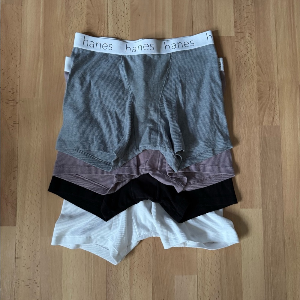 Bundle of 4 Hanes Originals Ultimate Stretch Cotton Boxer Briefs, Size: Medium